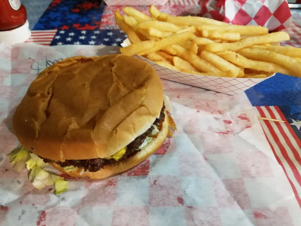 Bacon Cheeseburger and Fries